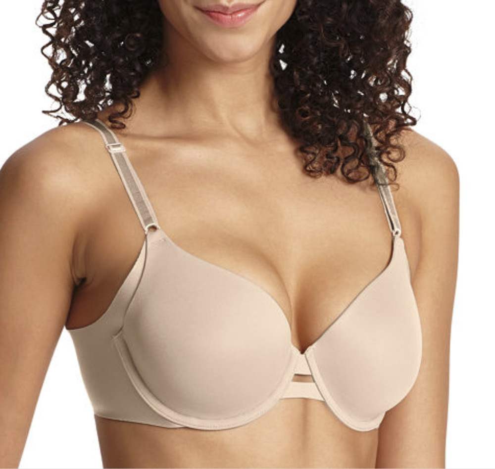 Warner's Women No Side Effects Underwire Bra Almond Nude Size 38C